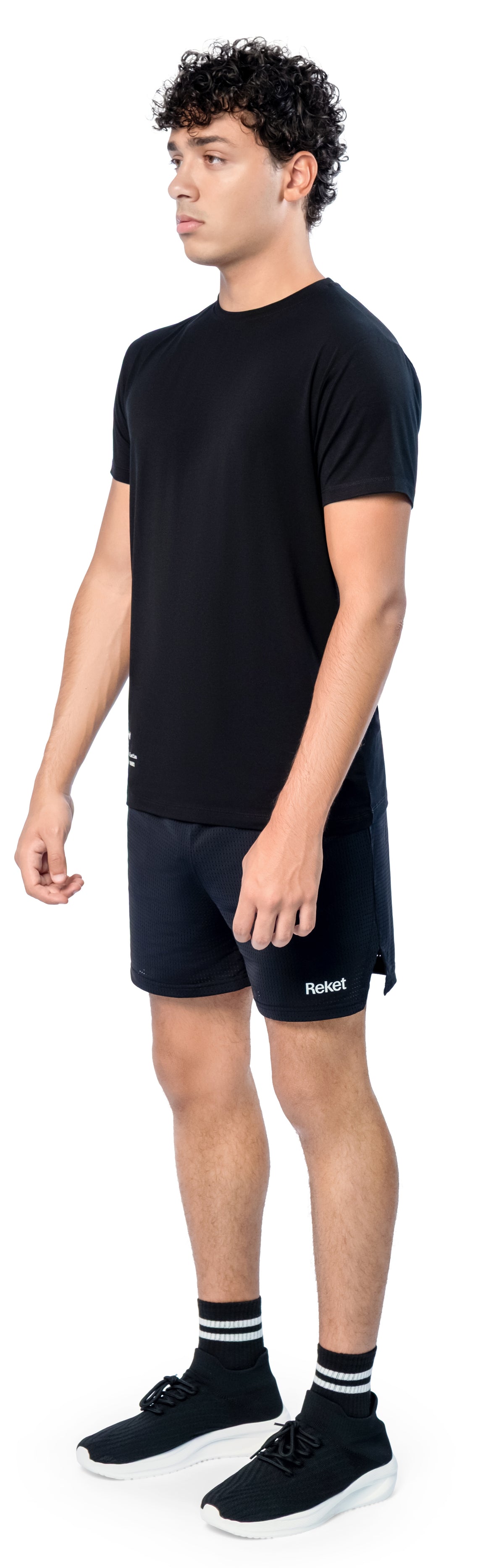 Model wearing Draft Shorts, back view